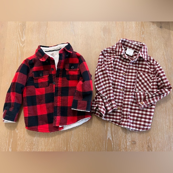 Little Co. By Lauren Conrad Other - Boys Christmas shirt bundle 18 months buffalo plaid and gingham little co
